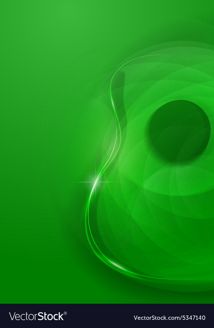 Abstract guitar green background Royalty Free Vector Image