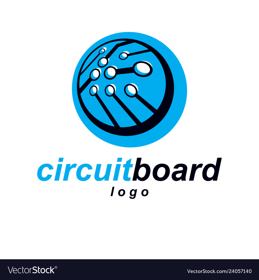 Cybernetic element abstract circular circuit vector image Cybernetic element abstract circular circuit