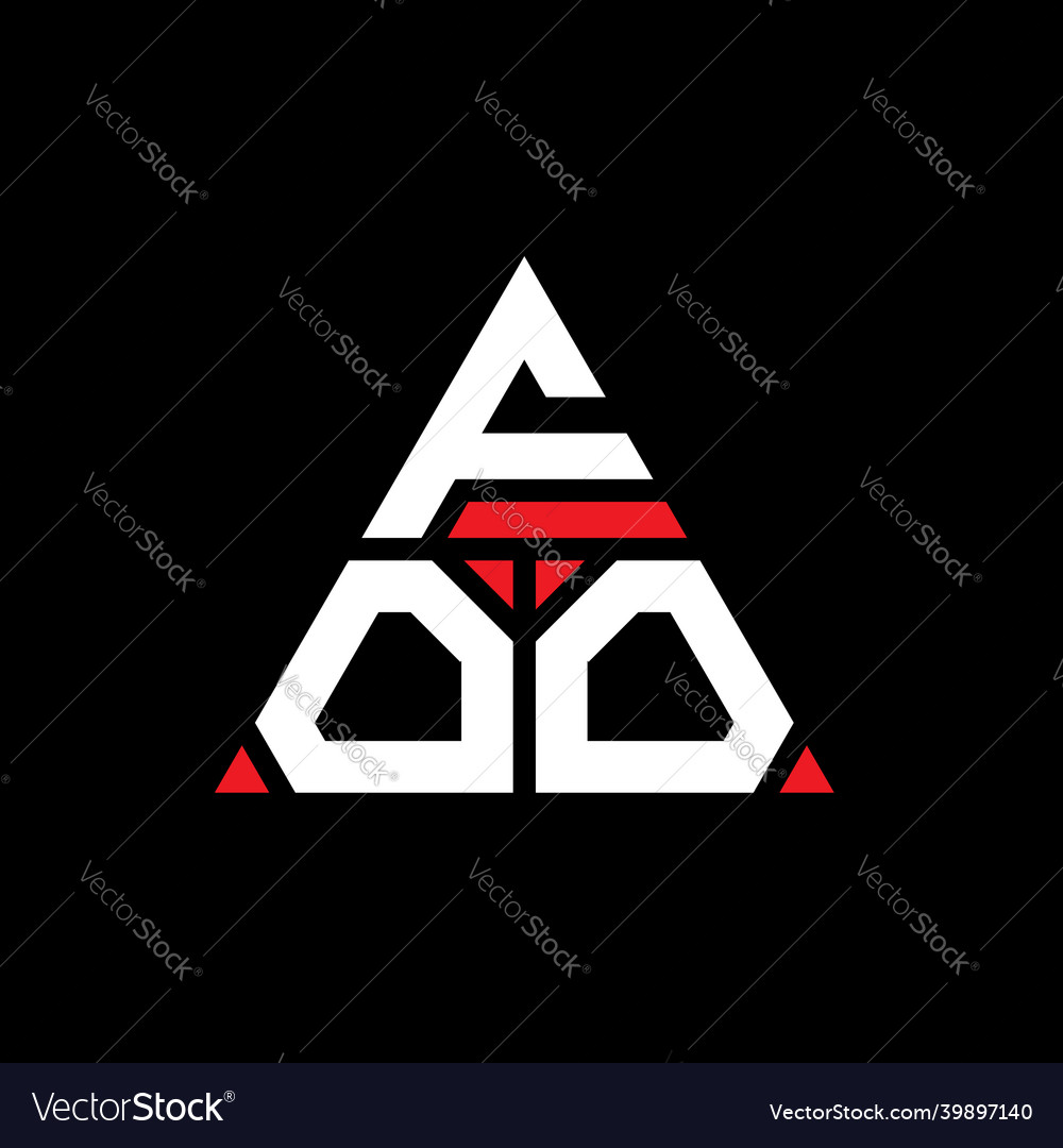 Foo triangle letter logo design with triangle Vector Image