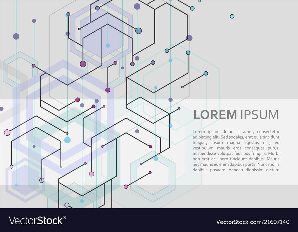Geometric abstract background with hexagons