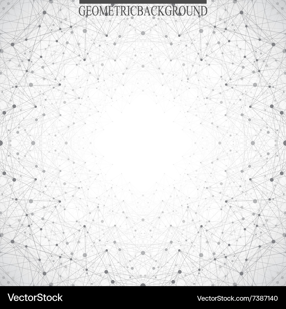 Geometric gray background molecule Royalty Free Vector Image