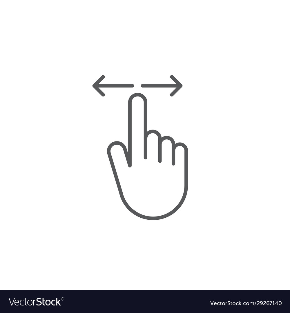 Interactive touch screen interface icon isolated vector image Interactive touch screen interface icon isolated