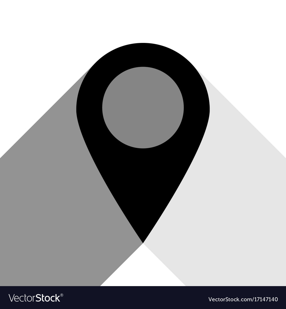 Mark pointer sign black icon with two