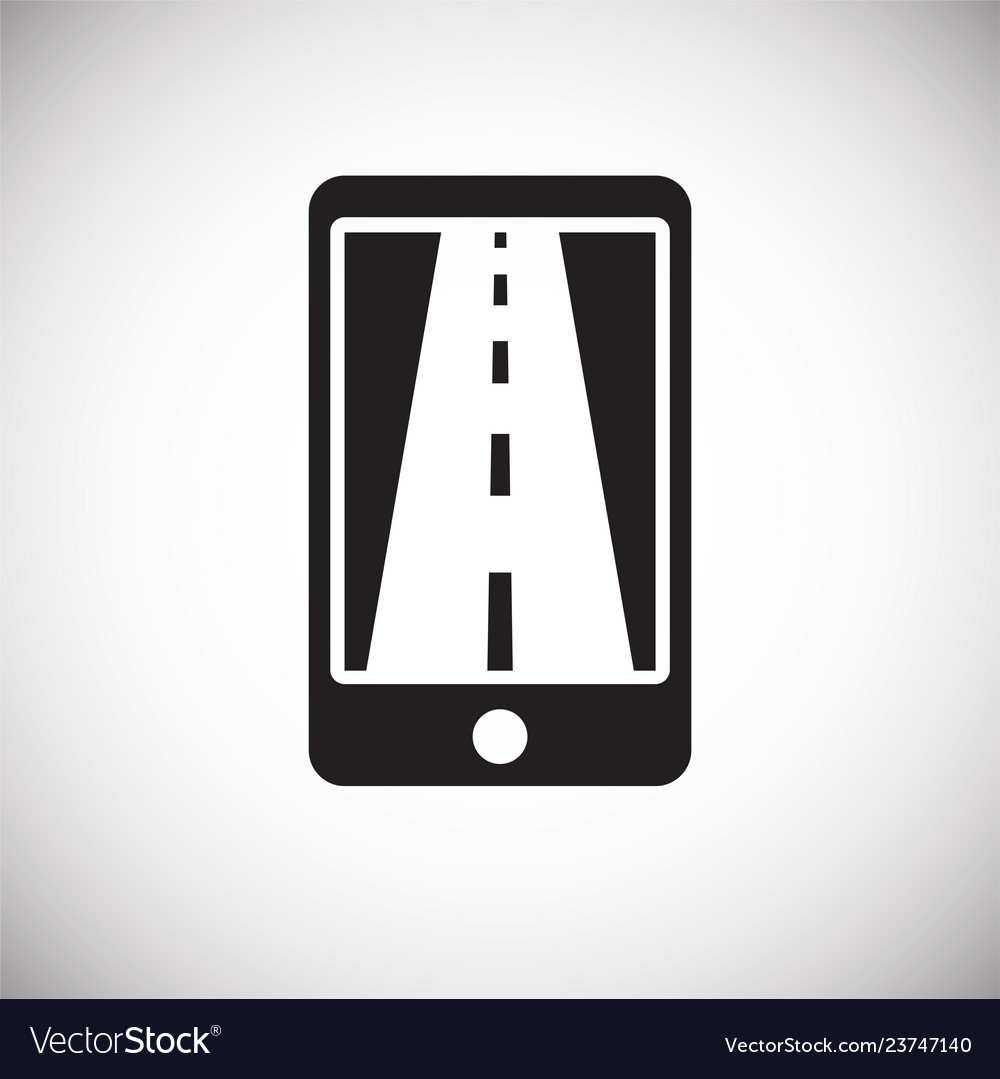 Navigation device icon on white background vector image Navigation device icon on white background