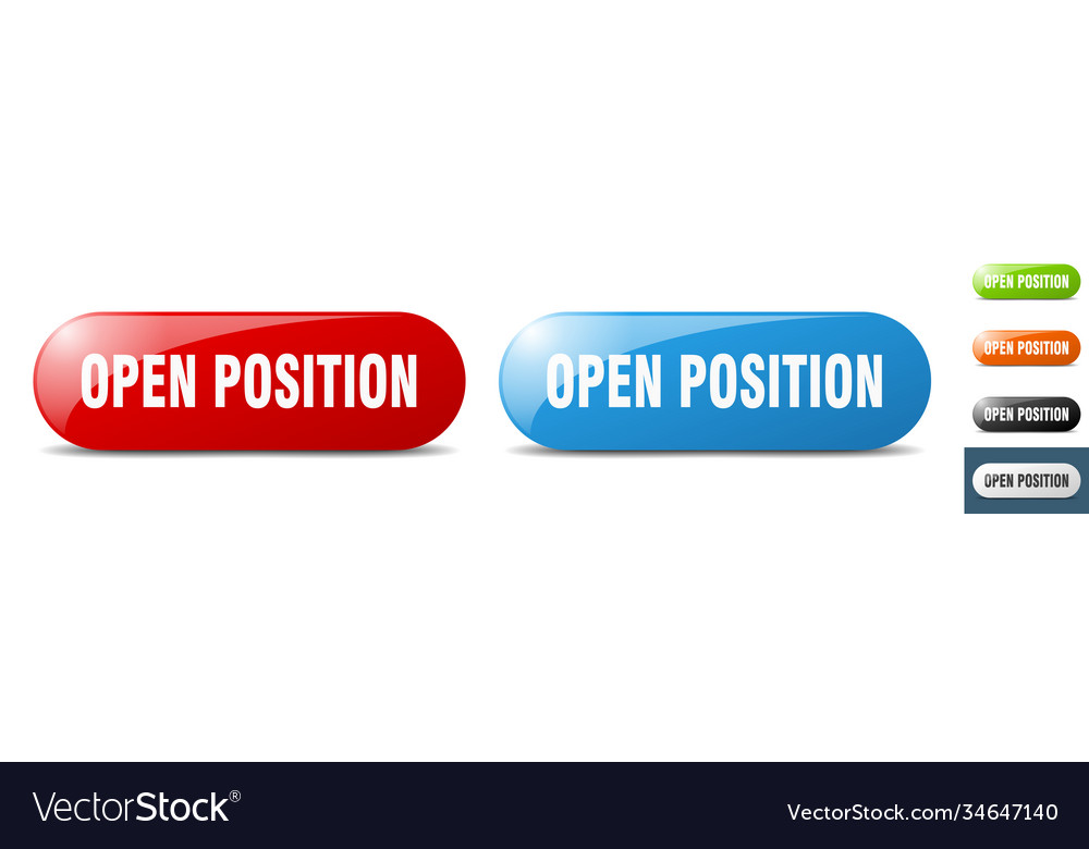 Open position button key sign push set