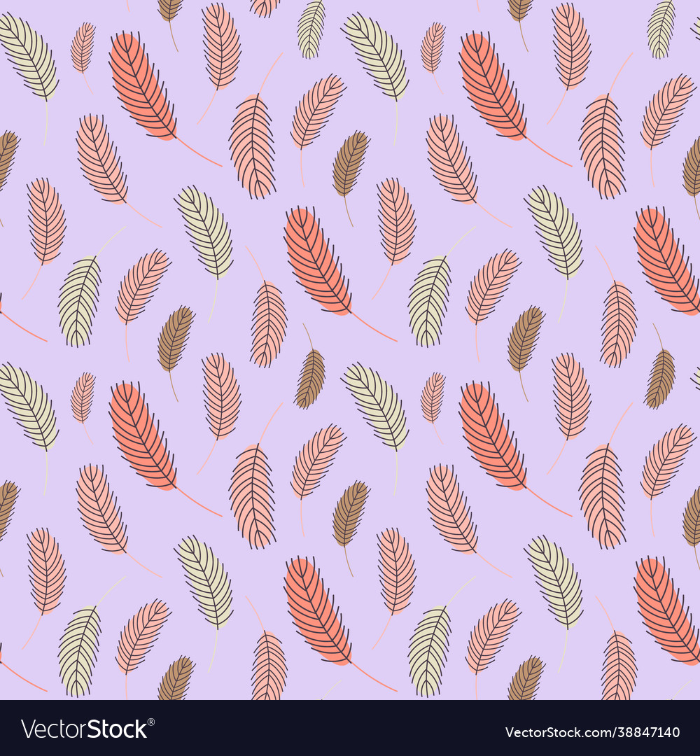 Pattern with feathers vector image Pattern with feathers