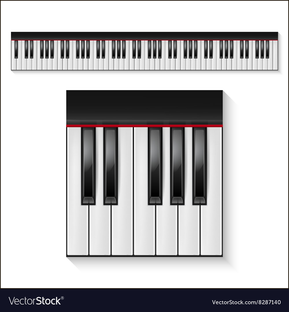 Piano keys set Royalty Free Vector Image - VectorStock