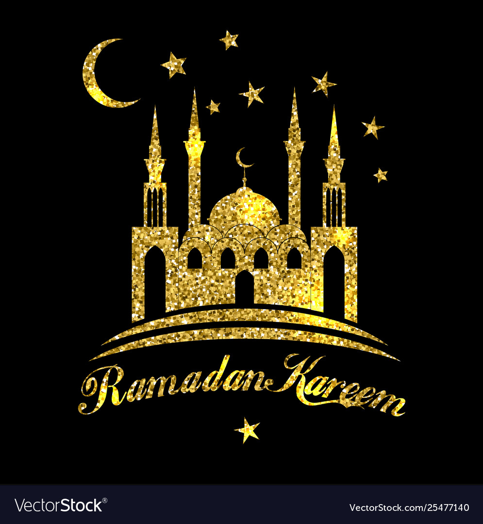 Ramadan kareem or eid mubarak greeting background Vector Image