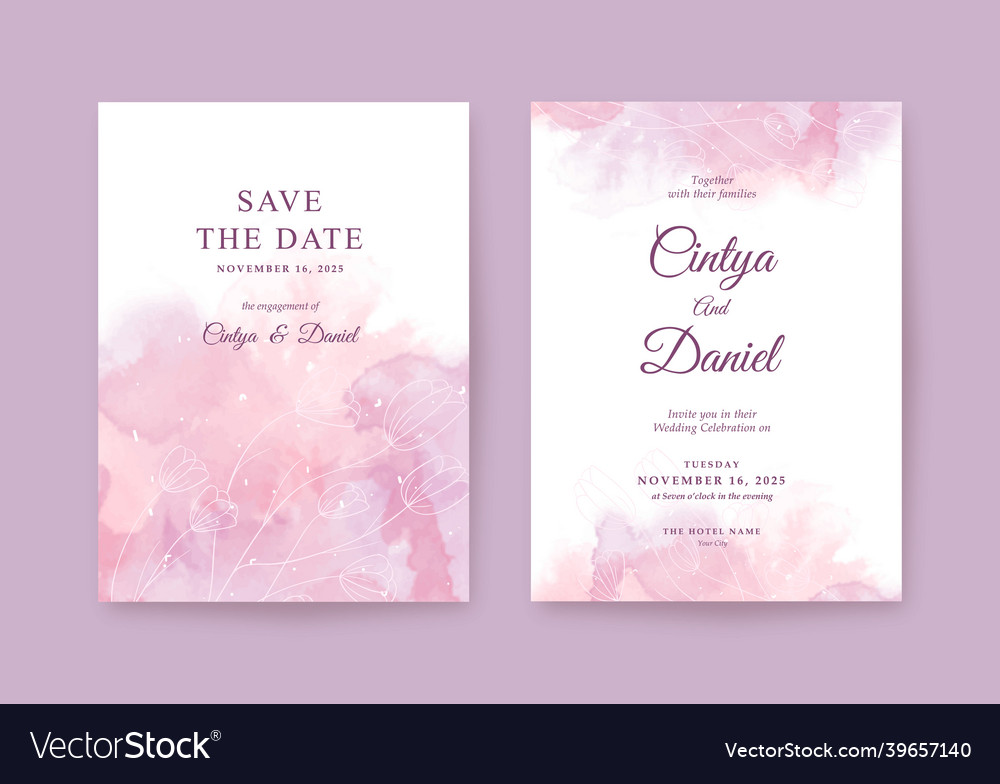 Romantic wedding invitation template