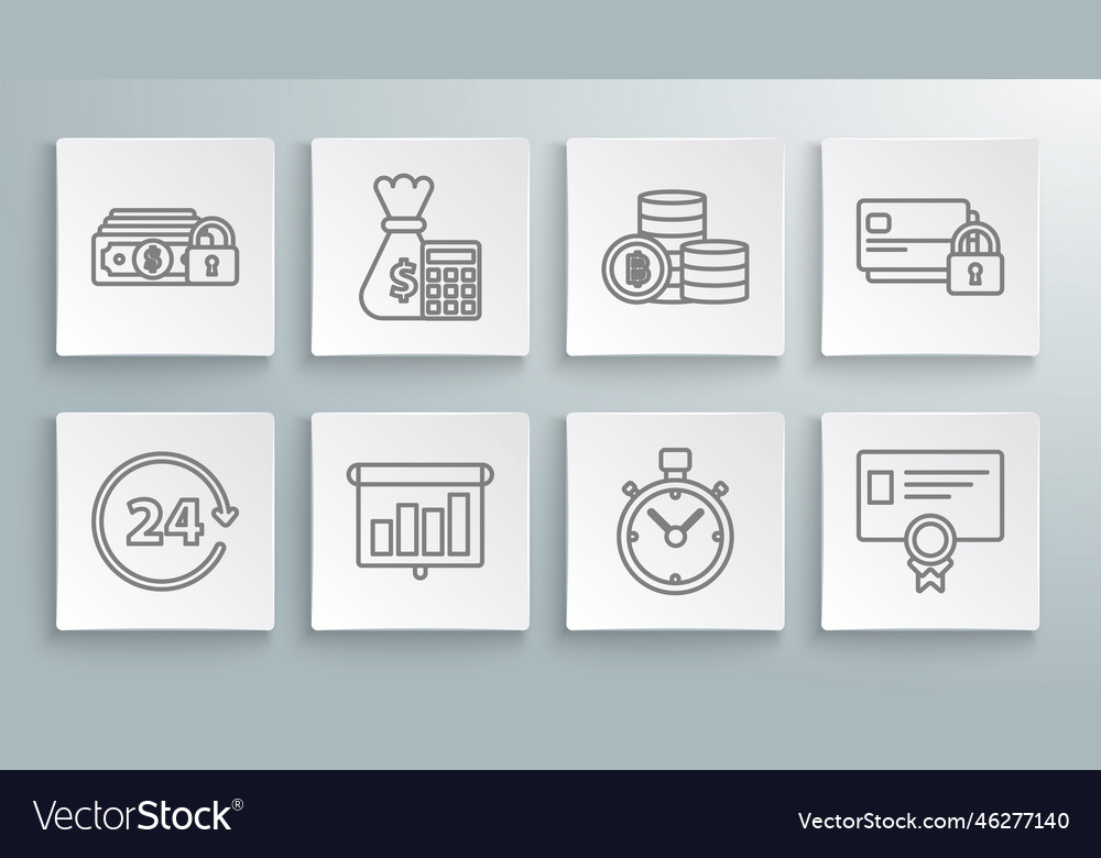 Set line clock 24 hours schedule chart diagram