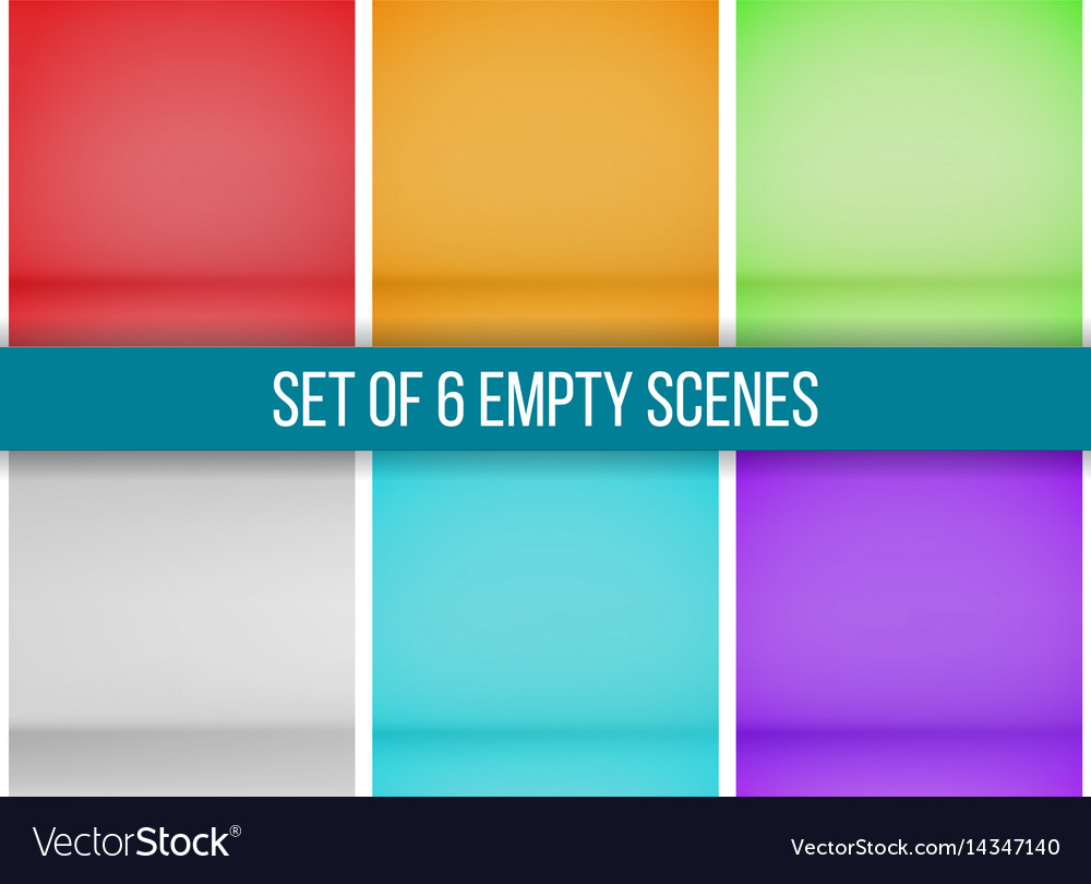 Set of 6 empty scenes