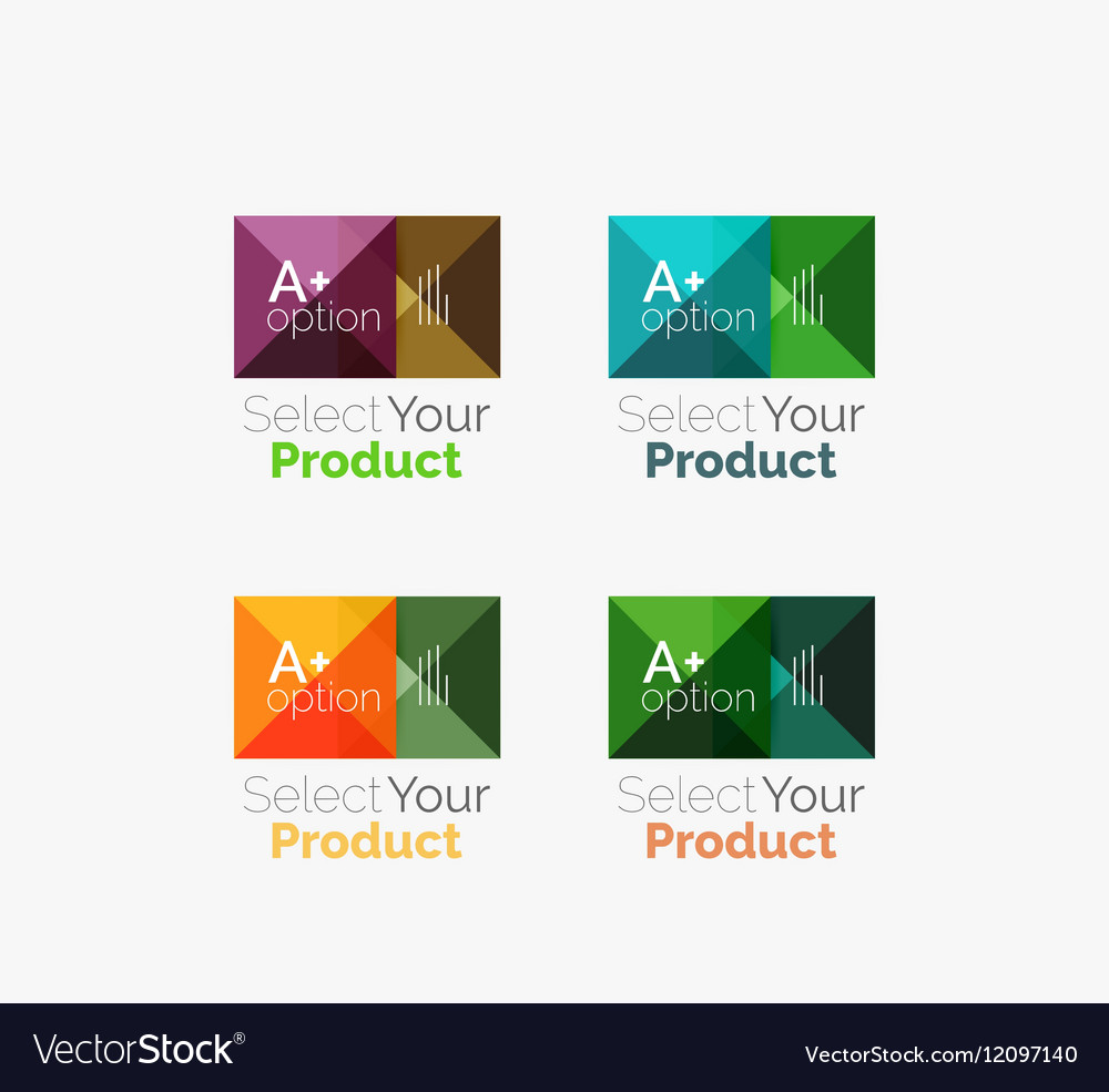 Set of square abstract background templates