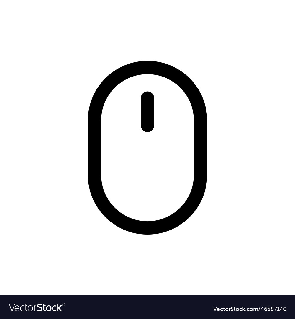 Simple computer mouse icon vector image Simple computer mouse icon