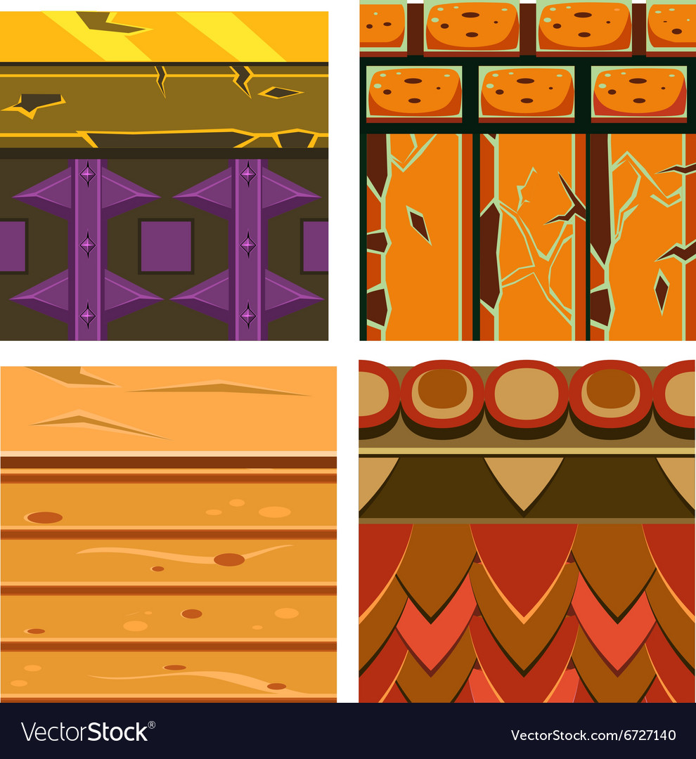 Textures for platformers icons set