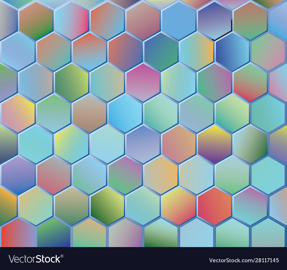 Abstract seamless background with hexagon colored