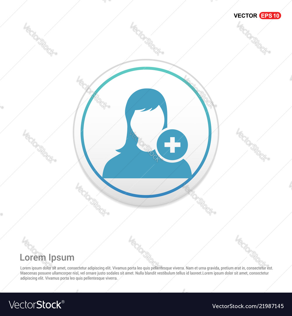 Add user icon - white circle button