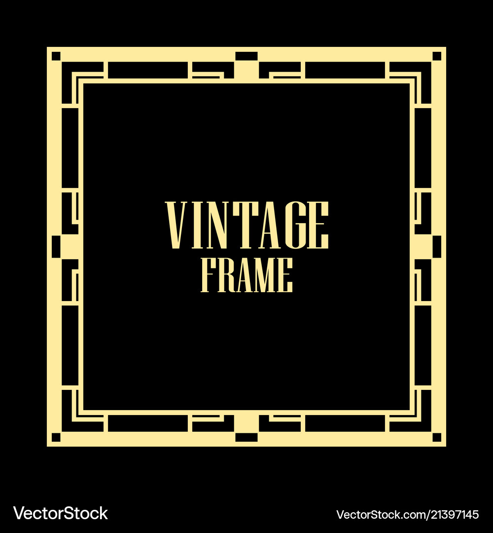 Art deco frame Royalty Free Vector Image - VectorStock