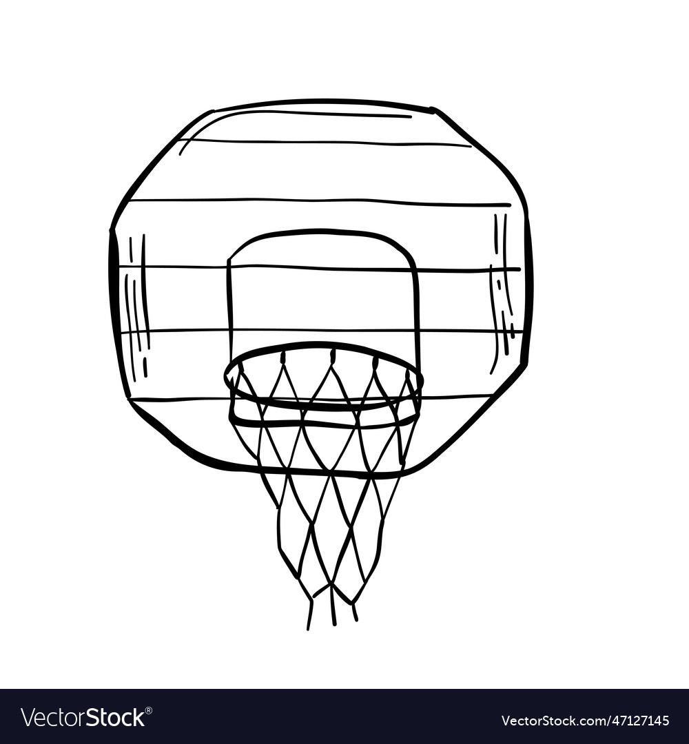 Basketball net with backboard Royalty Free Vector Image