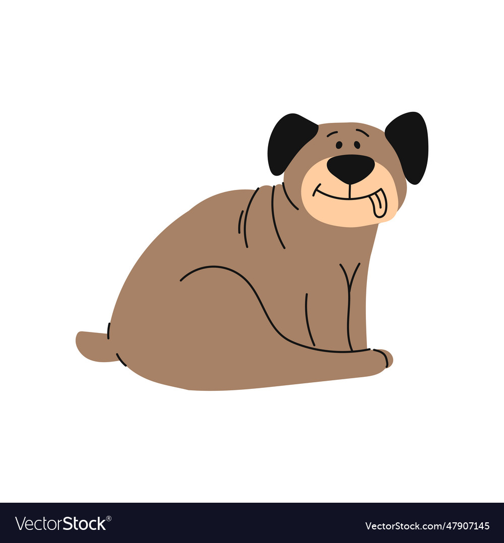 Süße Welpen Cartoon Hund Charakter doodle Stil