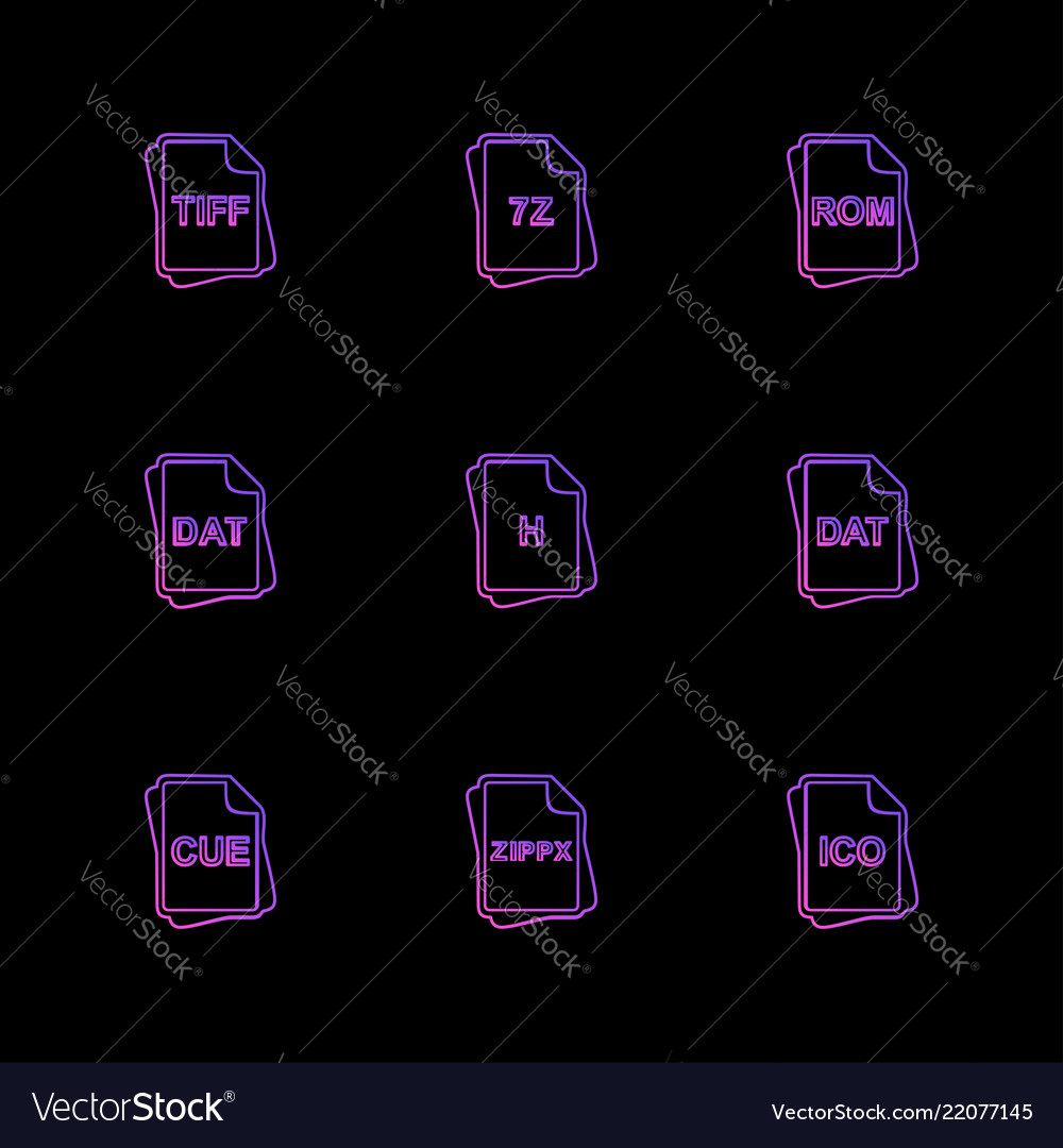 File type files documents eps icons set