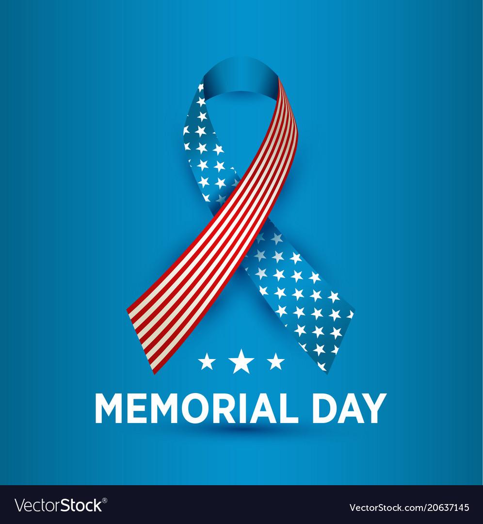 Happy memorial day card national american vector image Happy memorial day card national american