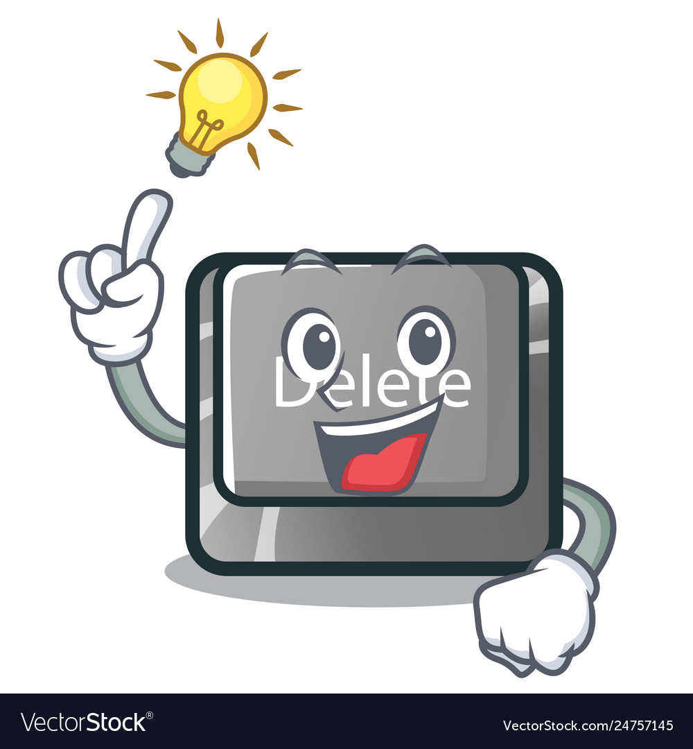Have an idea delete button toys in shape cartoon