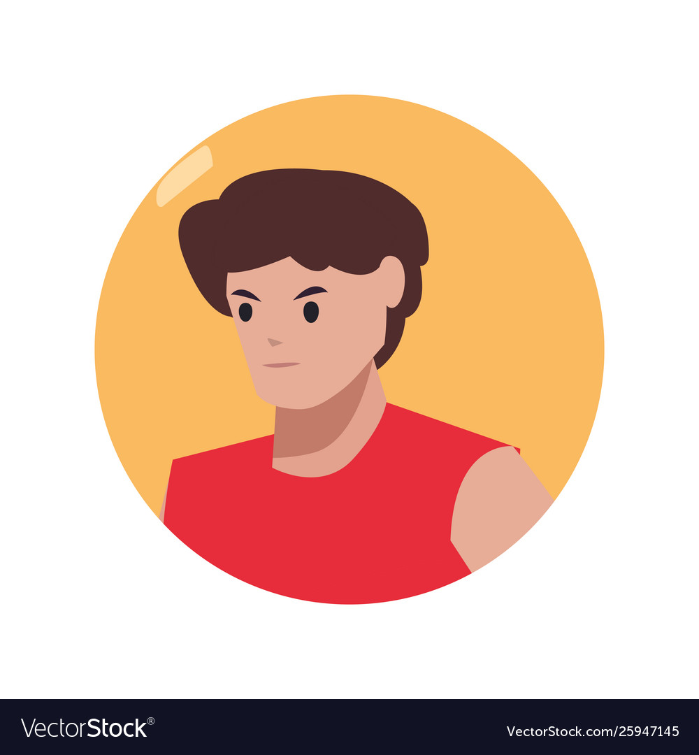 Man character portrait cartoon design