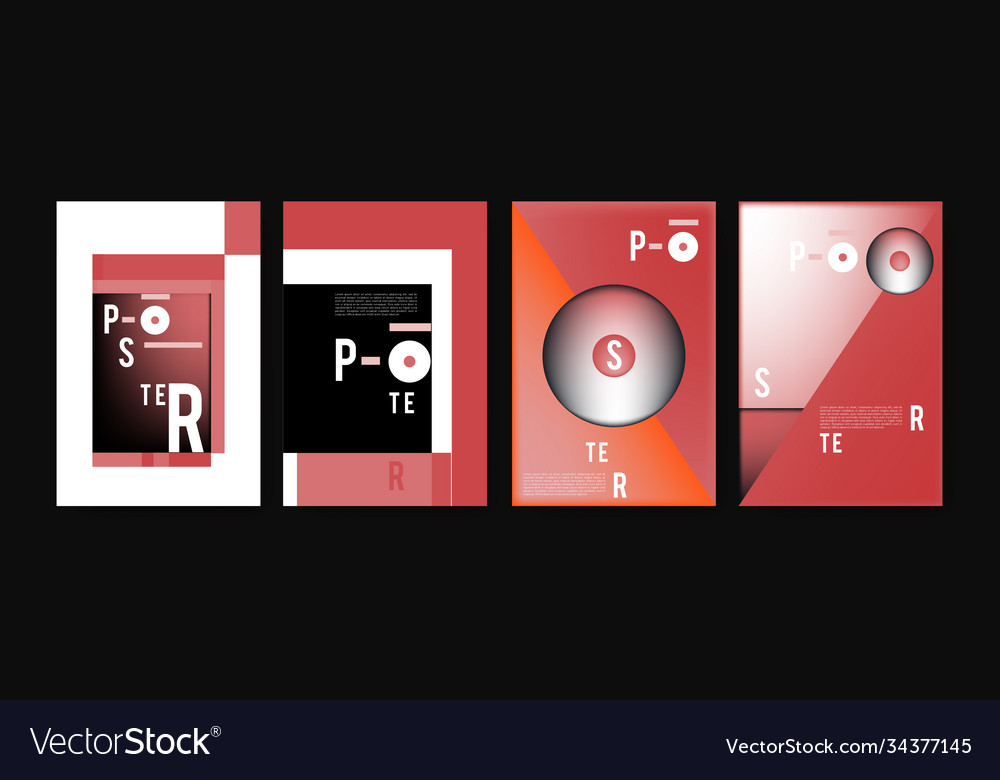 Minimalist covers design set cool geometric