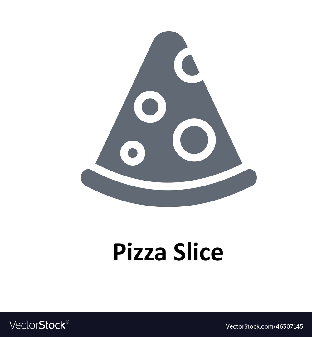 Pizza slice solid icons simple stock i