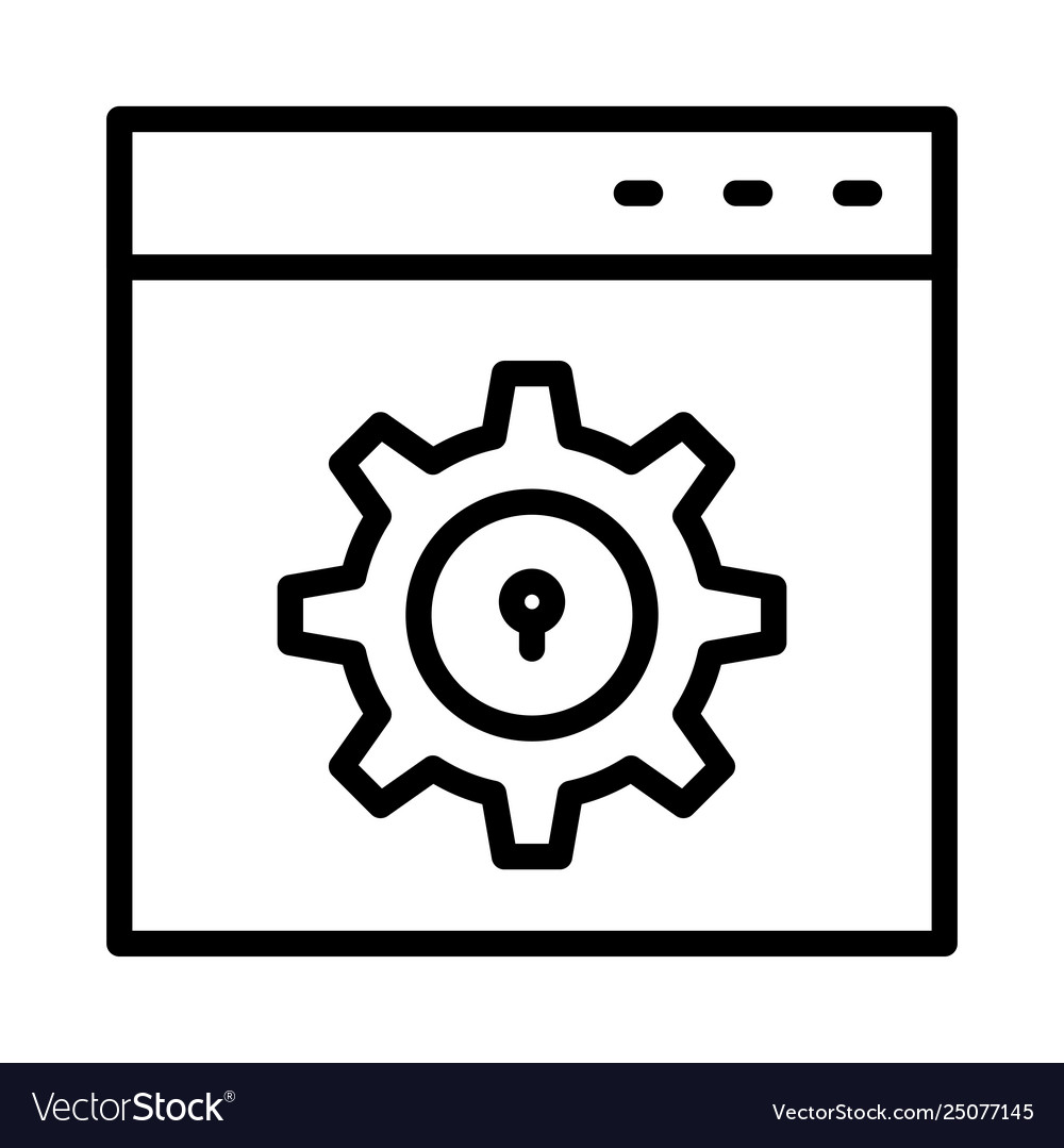 Secure setting browser vector image Secure setting browser
