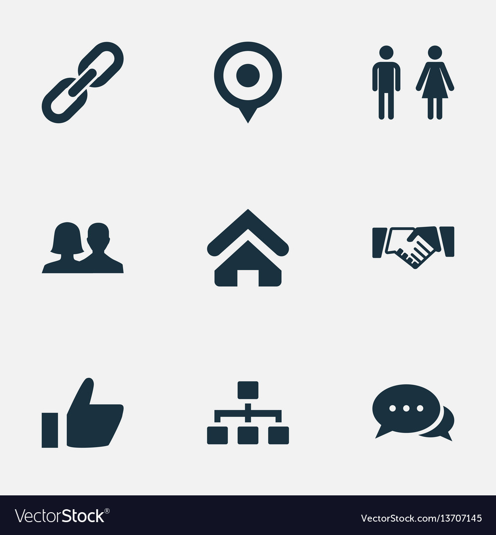 Set of simple network icons