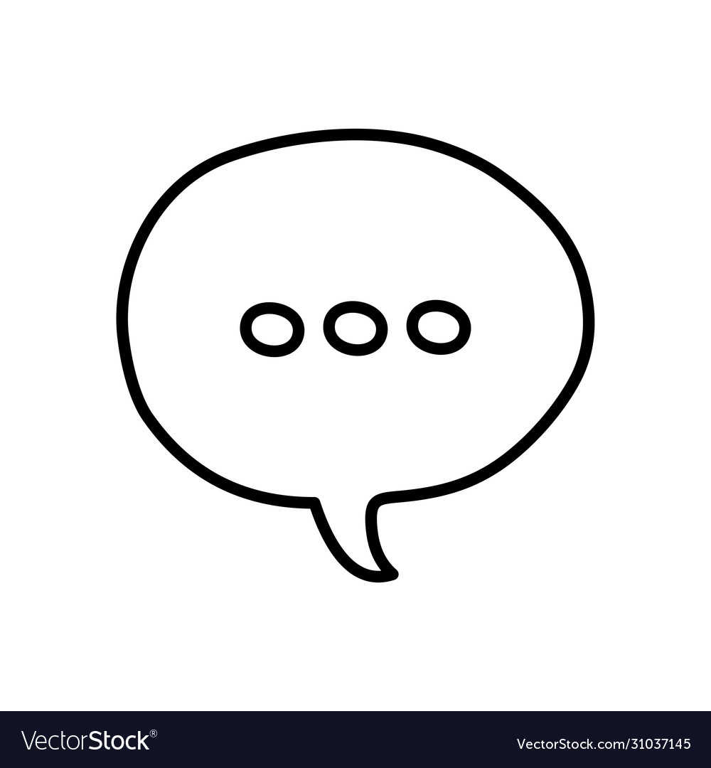 Speech bubble icon line style