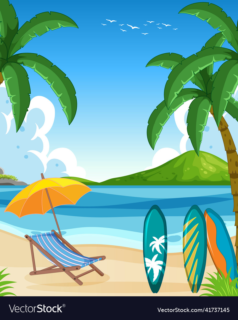 Summer vacation on the beach background Royalty Free Vector