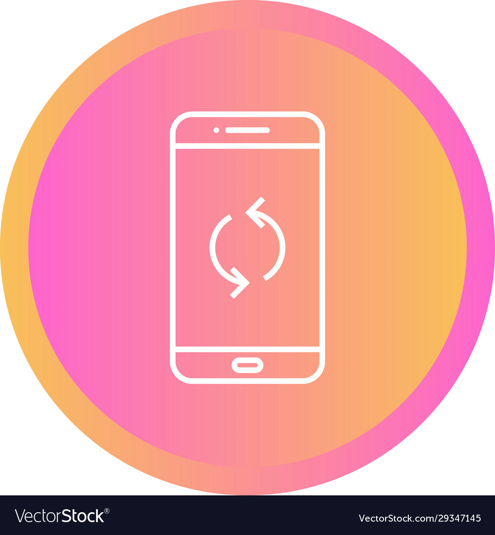 Unique synchronize line icon