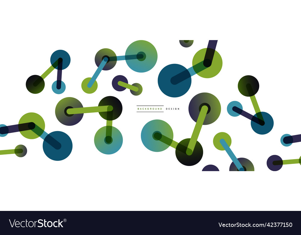 Abstract background round dots connected by lines Vector Image Abstract background round dots connected by lines