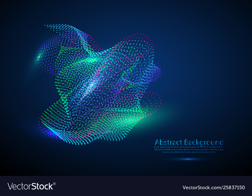 Abstract background with a colored dynamic waves