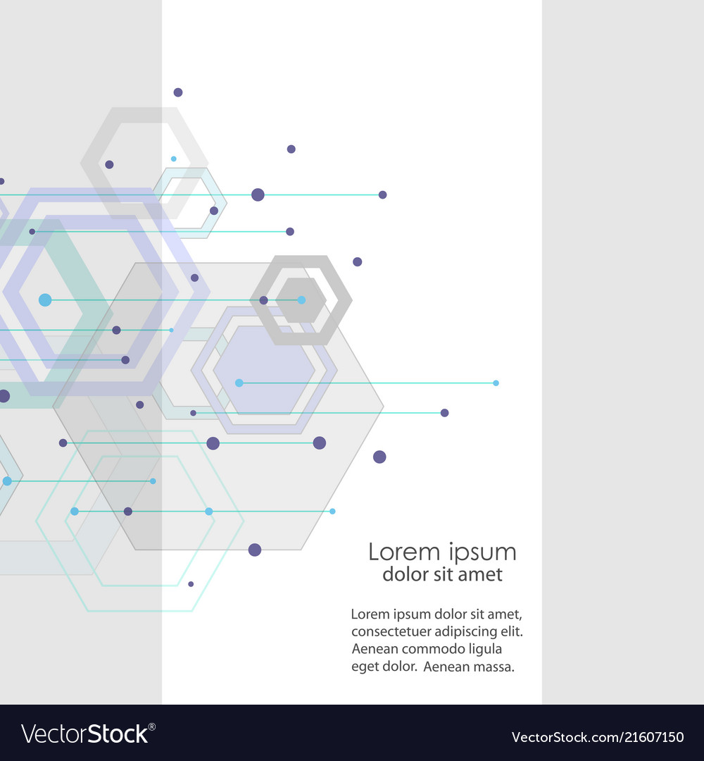 Abstract design with hexagons pattern