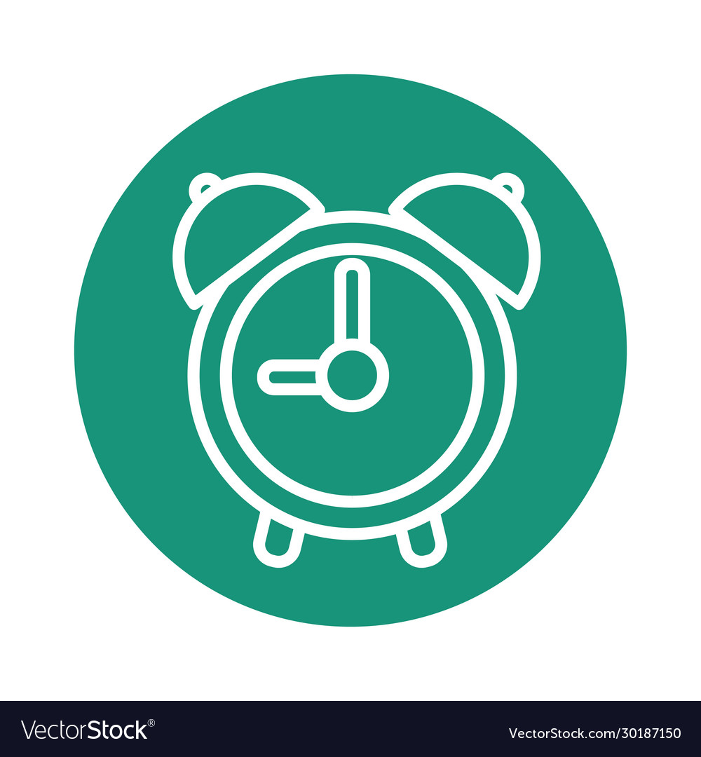 Alarm clock block style icon