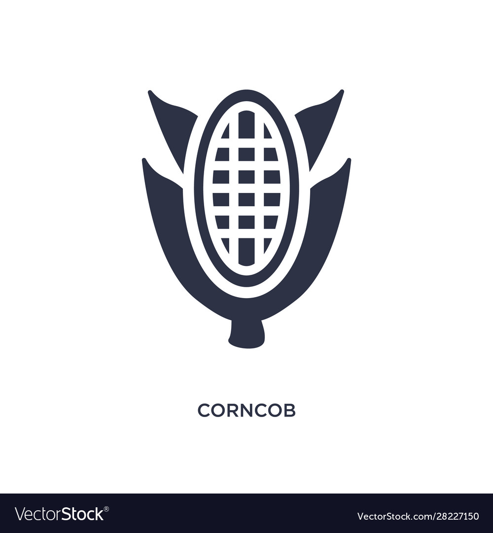 Corncob icon on white background simple element