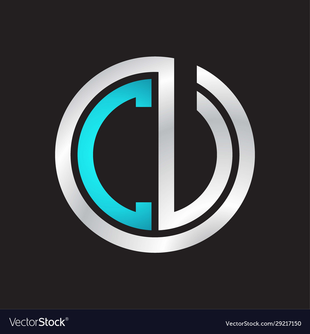 Cu initial logo linked circle monogram Vector Image Cu initial logo linked circle monogram