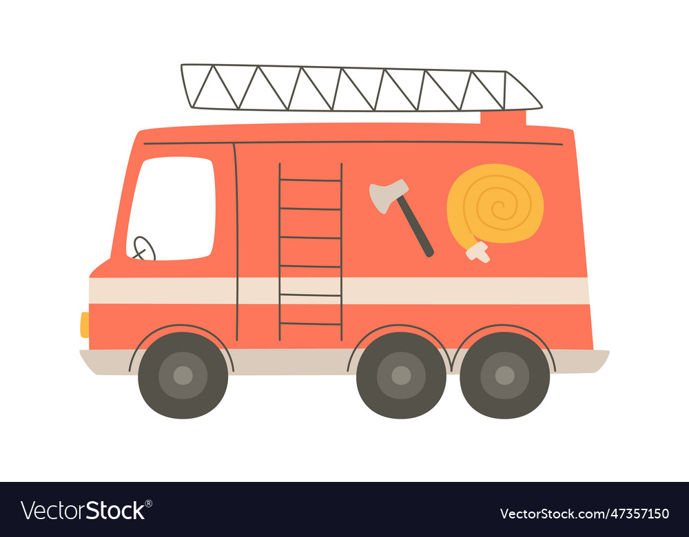 Fire Truck Vehicle Royalty Free Vector Image - Vectorstock