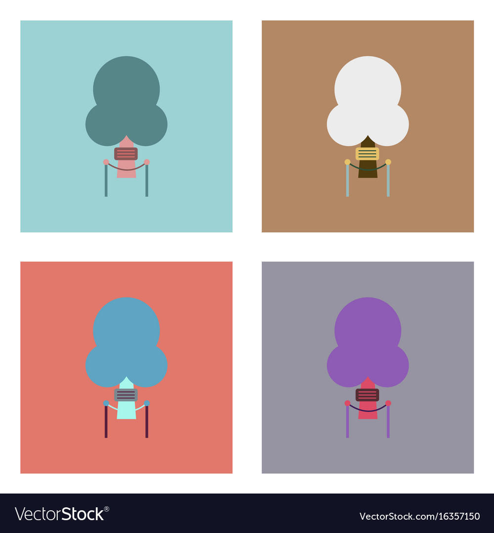 Flat icon design collection factory pipe