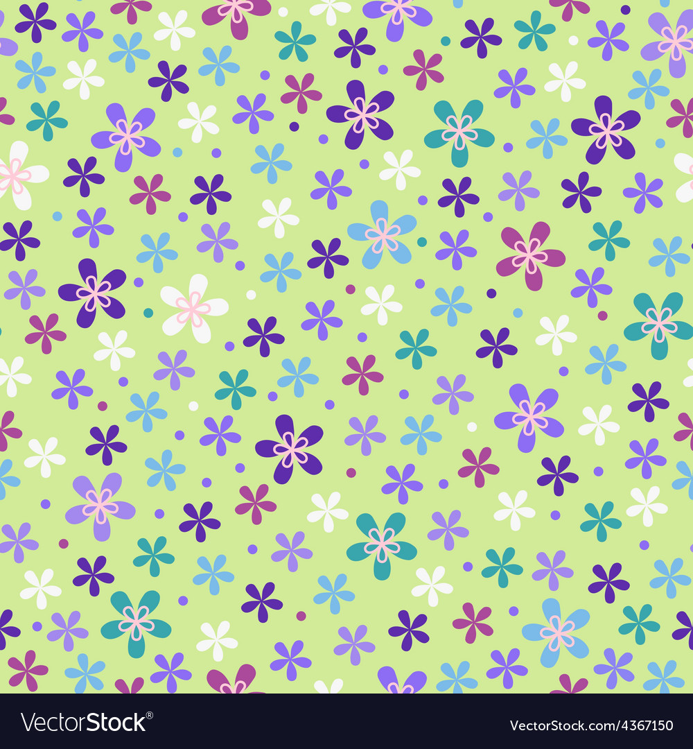 Flower seamless color pattern