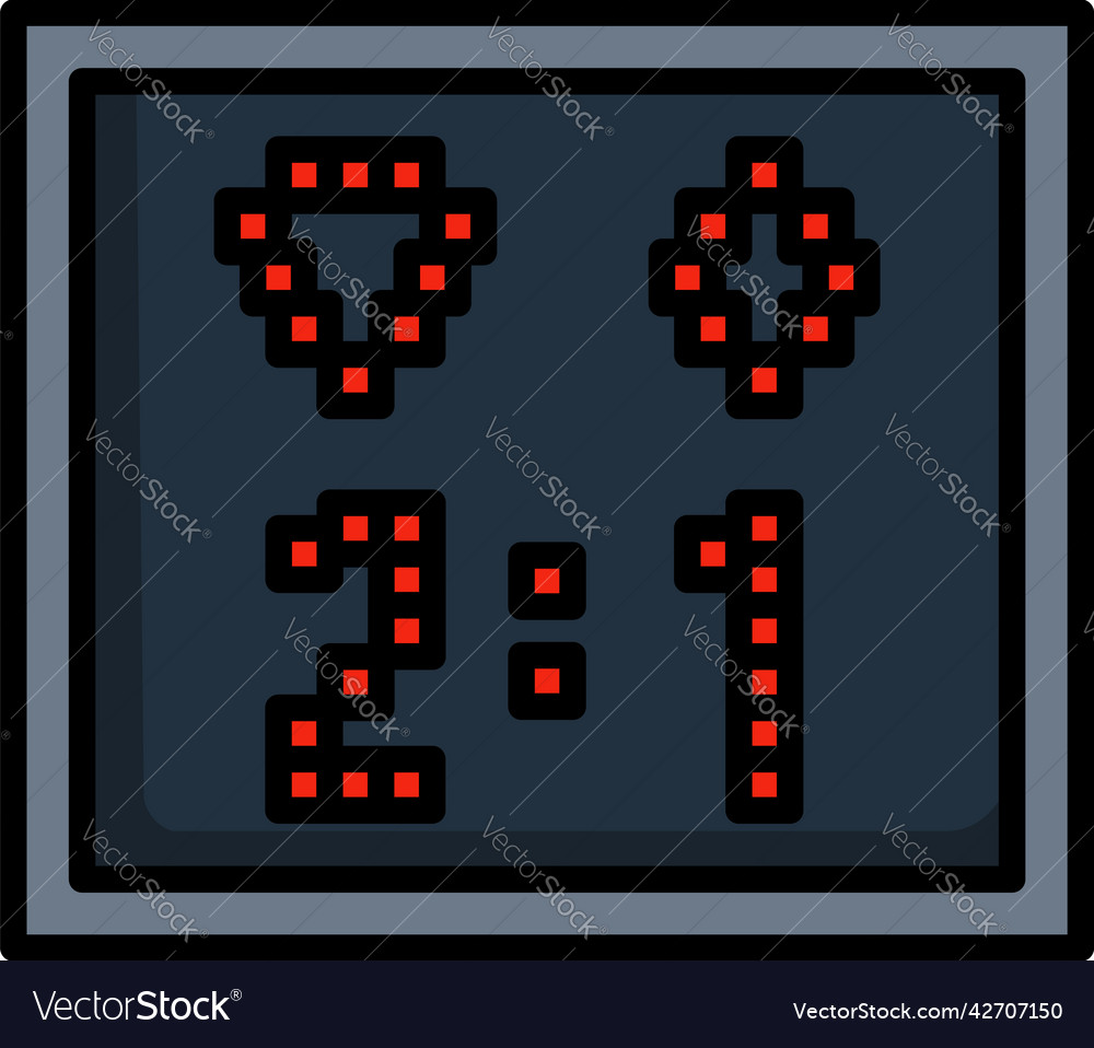 Icon of football scoreboard Royalty Free Vector Image