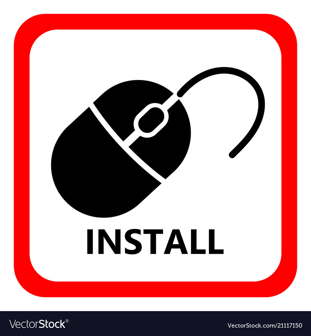 Install icon modern design of red and white web