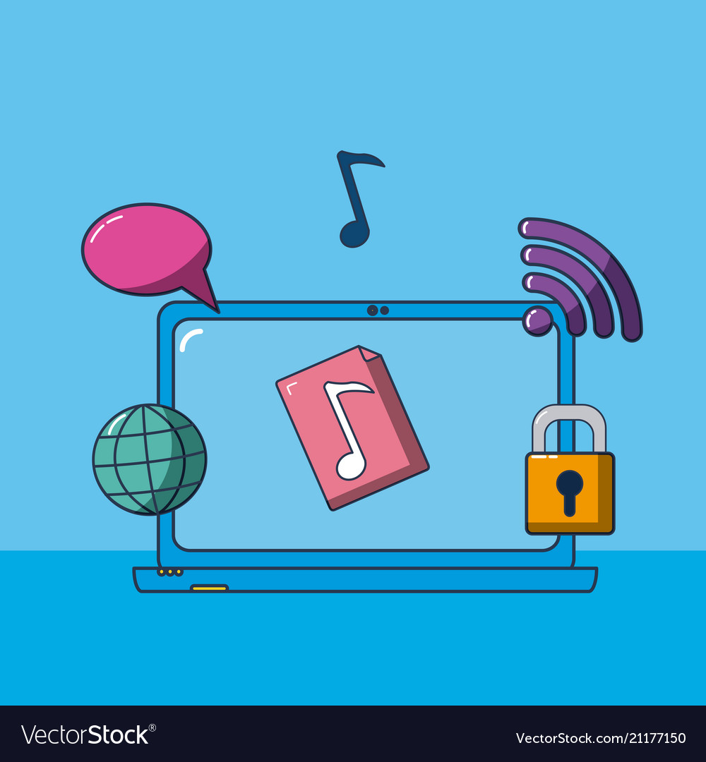 Internet and multimeda vector image Internet and multimeda