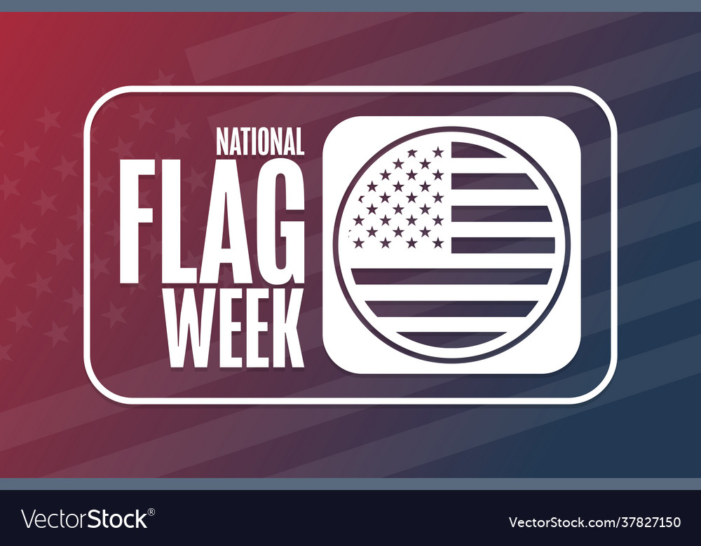 National flag week holiday concept template Vector Image