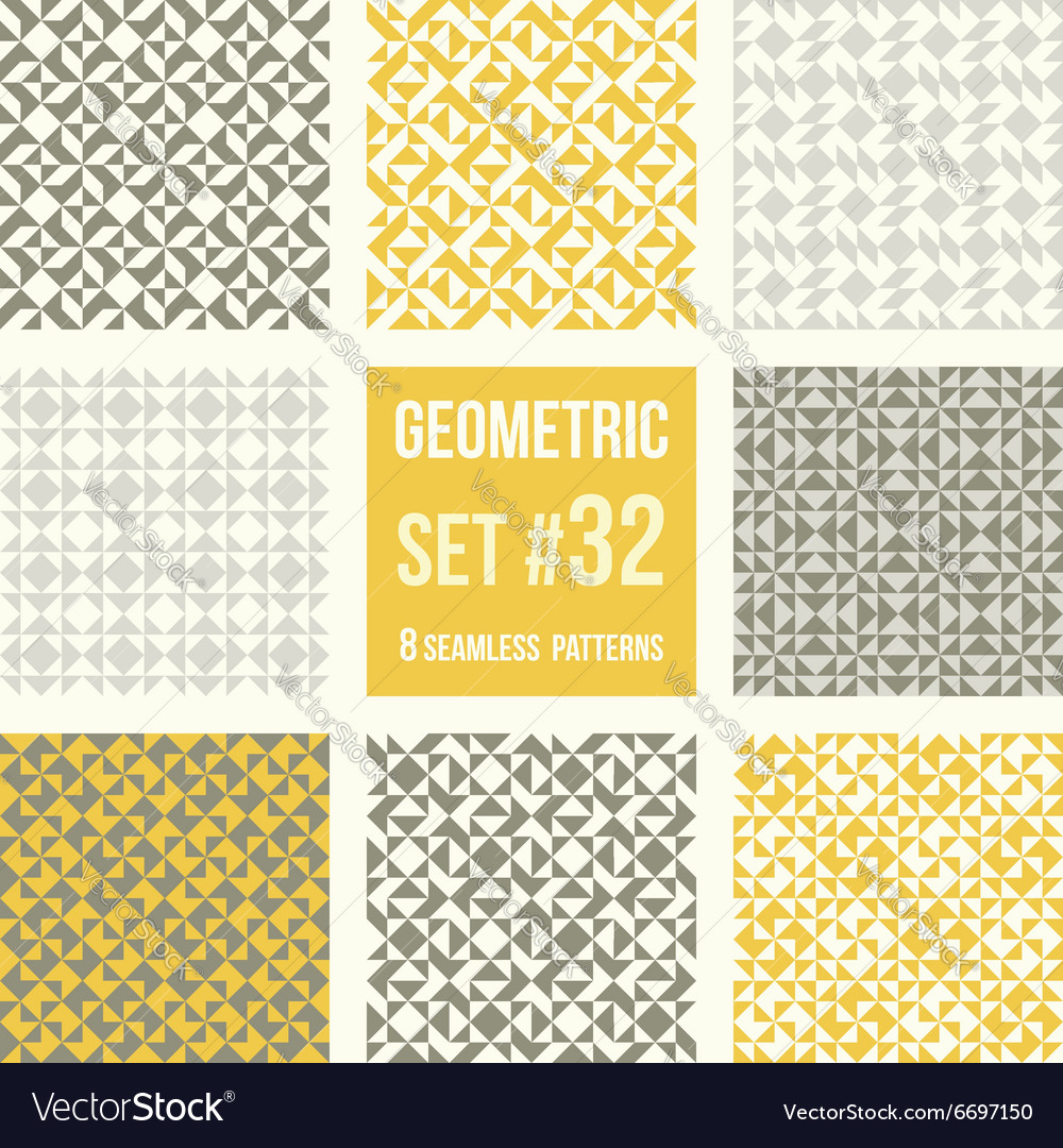 Set of eight geometric patterns