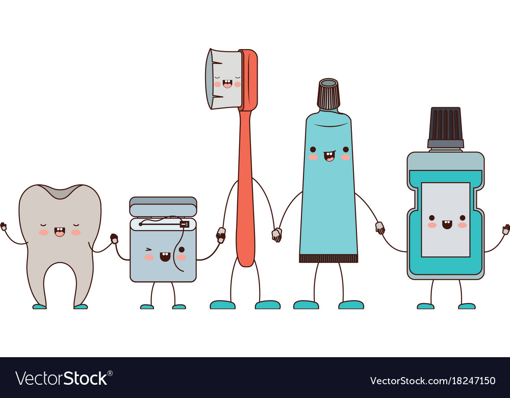 floss and toothbrush