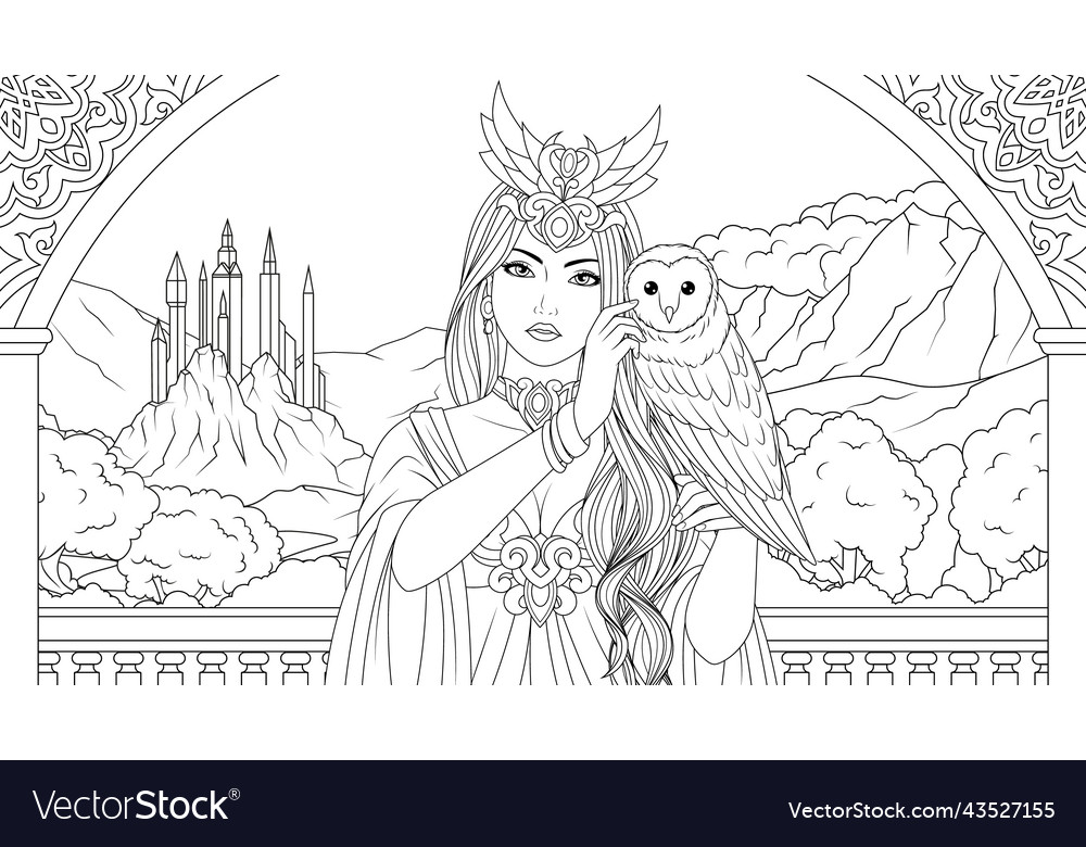 A beautiful girl princess vector image A beautiful girl princess